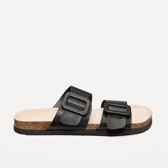 🆕 Old Navy | Double-Strap Earth Sandal in Black Size 9 - Picture 3 of 6